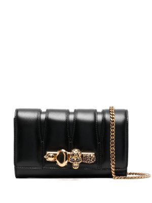 Alexander McQueen Skull quilted clutch bag