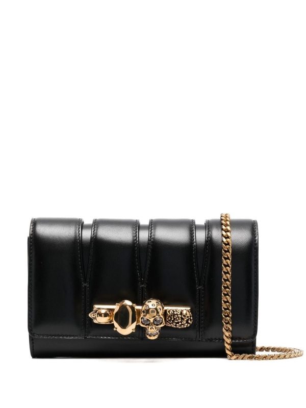 Alexander McQueen Skull quilted clutch bag