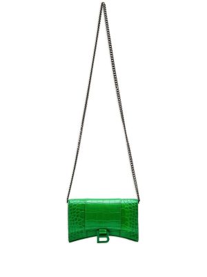 Balenciaga crocodile-effect leather shoulder bag