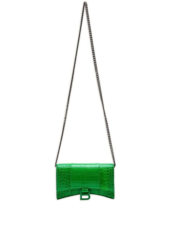 Balenciaga crocodile-effect leather shoulder bag