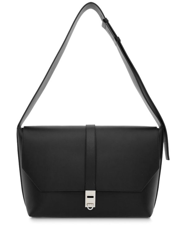 Ferragamo Gancini-buckle leather messenger bag
