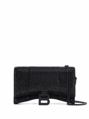 Balenciaga Hourglass crystal-studded crossbody bag
