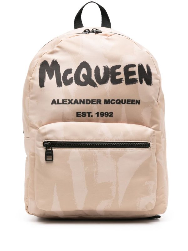 Alexander McQueen Graffiti Metropolitan logo-print backpack
