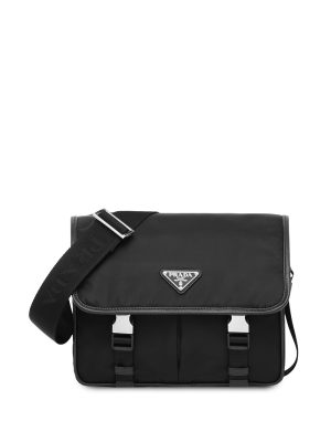 Prada small Re-Nylon and Saffiano leather shoulder bag