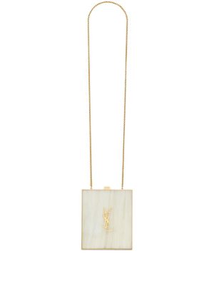 Saint Laurent Tuxedo YSL plaque clutch bag