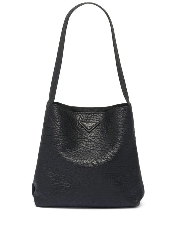 Prada grained leather tote bag
