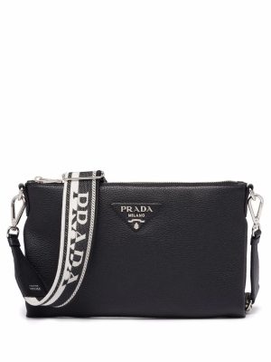 Prada Flou logo-plaque shoulder bag