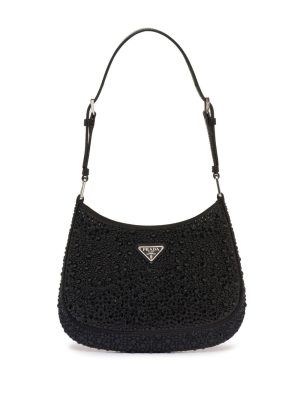 Prada Cleo crystal-embellished shoulder bag