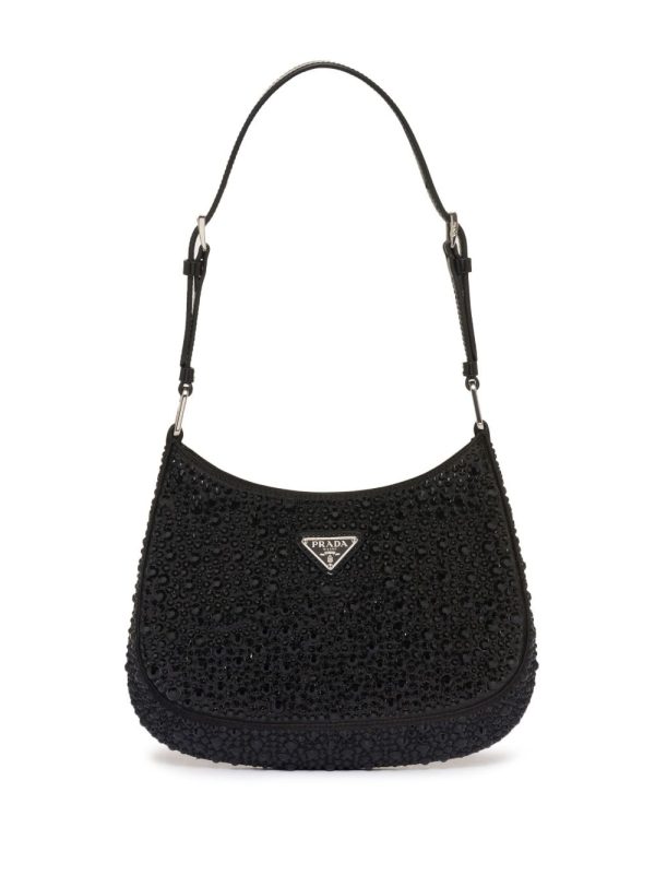 Prada Cleo crystal-embellished shoulder bag