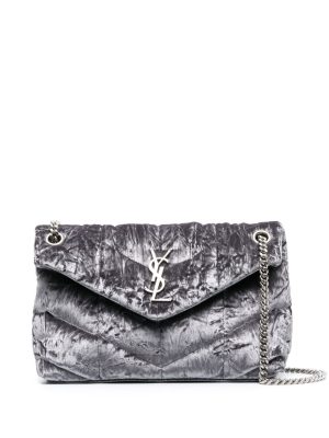 Saint Laurent small Loulou velvet shoulder bag
