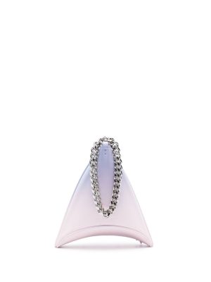 Alexander McQueen gradient-effect triangle clutch bag