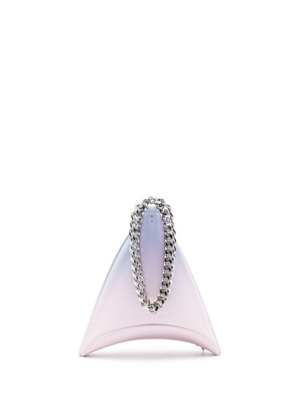 Alexander McQueen gradient-effect triangle clutch bag