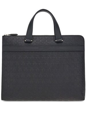 Ferragamo Gancini-pattern laptop case
