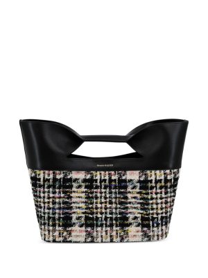 Alexander McQueen small The Bow tweed tote bag