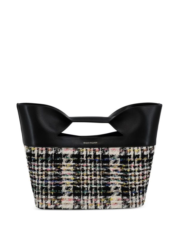 Alexander McQueen small The Bow tweed tote bag