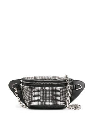 Alexander McQueen stud-embellished leather messenger bag