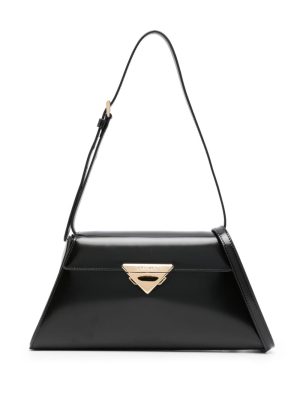 Prada triangle-logo leather shoulder bag