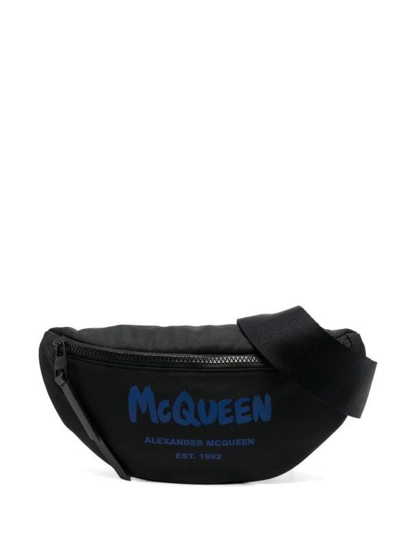 Alexander McQueen logo-print belt bag