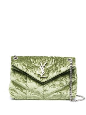 Saint Laurent small Puffer velvet shoulder bag