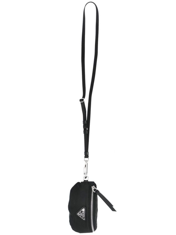 Prada small logo-plaque pouch
