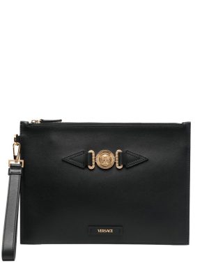 Versace Medusa-plaque detail clutch bag