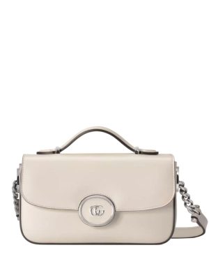 Gucci foldover-top leather shoulder bag