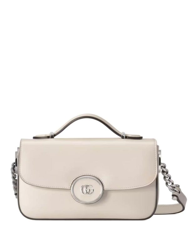 Gucci foldover-top leather shoulder bag