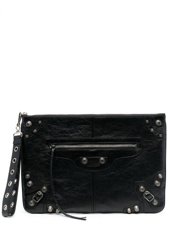 Balenciaga Le Cagole leather clutch bag