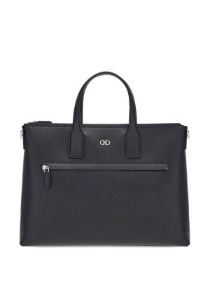 Ferragamo Gancini leather business bag