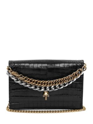 Alexander McQueen Skull crocodile-embossed tote bag