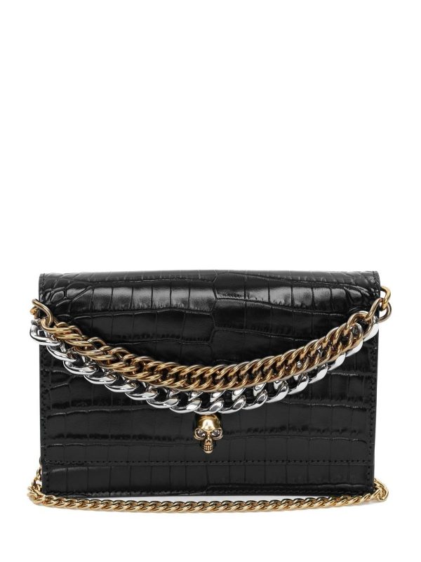 Alexander McQueen Skull crocodile-embossed tote bag