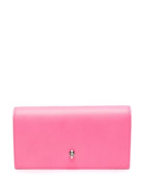 Alexander McQueen Skull leather clutch bag