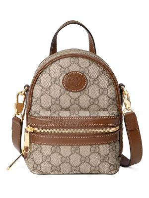 Gucci Interlocking G canvas backpack