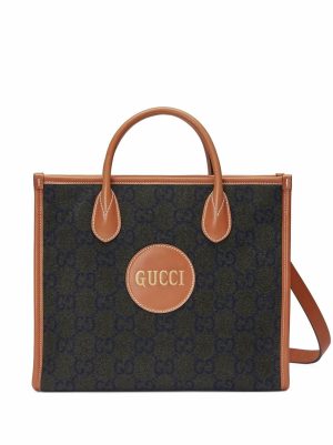 Gucci GG pattern logo-patch tote
