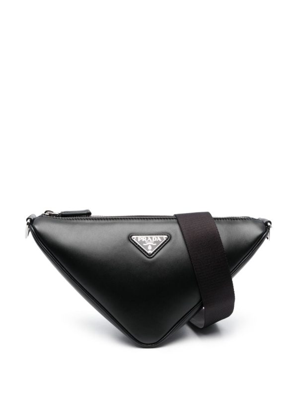 Prada Triangle logo plaque crossbody bag