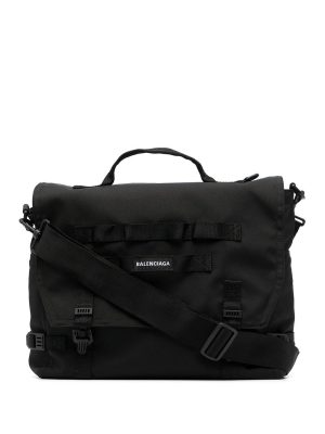 Balenciaga logo-patch messenger bag