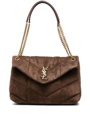Saint Laurent Puffer logo-plaque shoulder bag