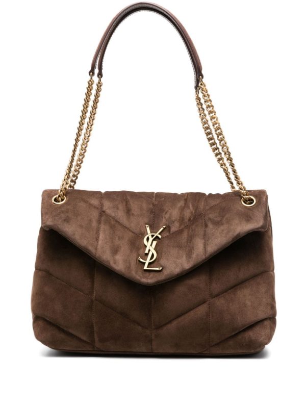 Saint Laurent Puffer logo-plaque shoulder bag
