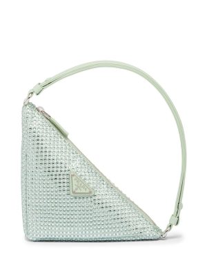 Prada Triangle crystal-embellished mini bag