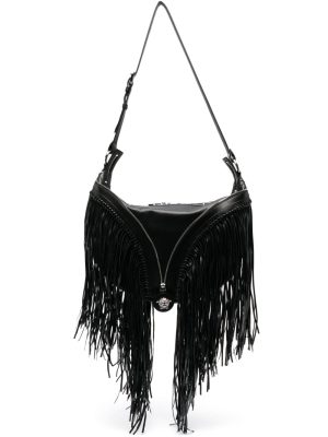 Versace Repeat fringed shoulder bag