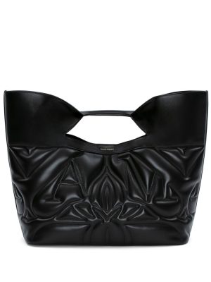 Alexander McQueen Seal logo-embroidered tote bag