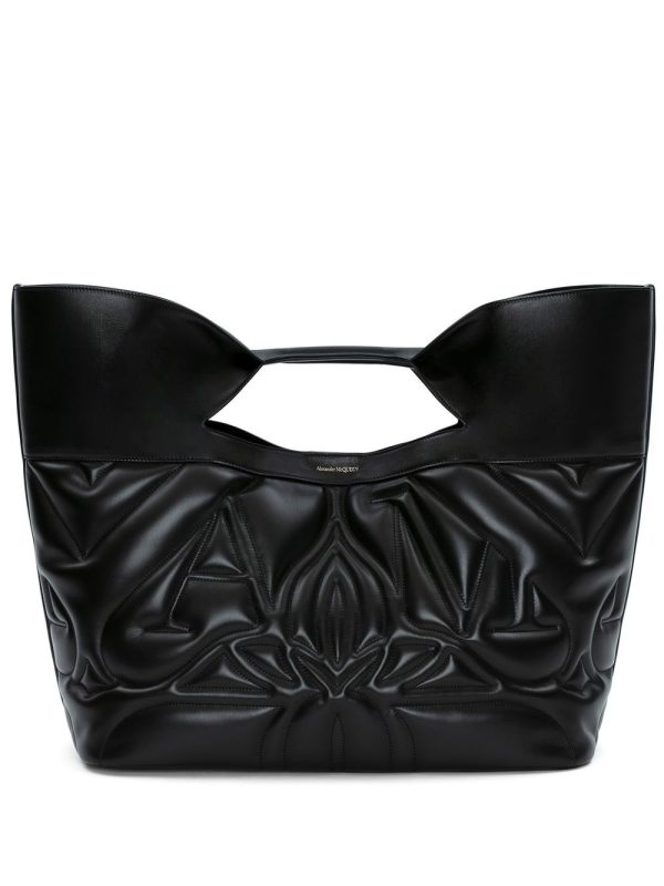 Alexander McQueen Seal logo-embroidered tote bag