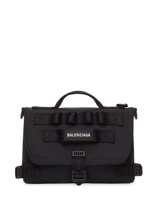 Balenciaga Army embroidered-logo messenger bag