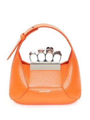 Alexander McQueen mini Jewelled Hobo leather bag