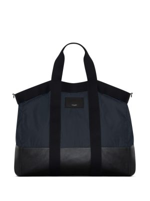 Saint Laurent City logo-patch tote bag