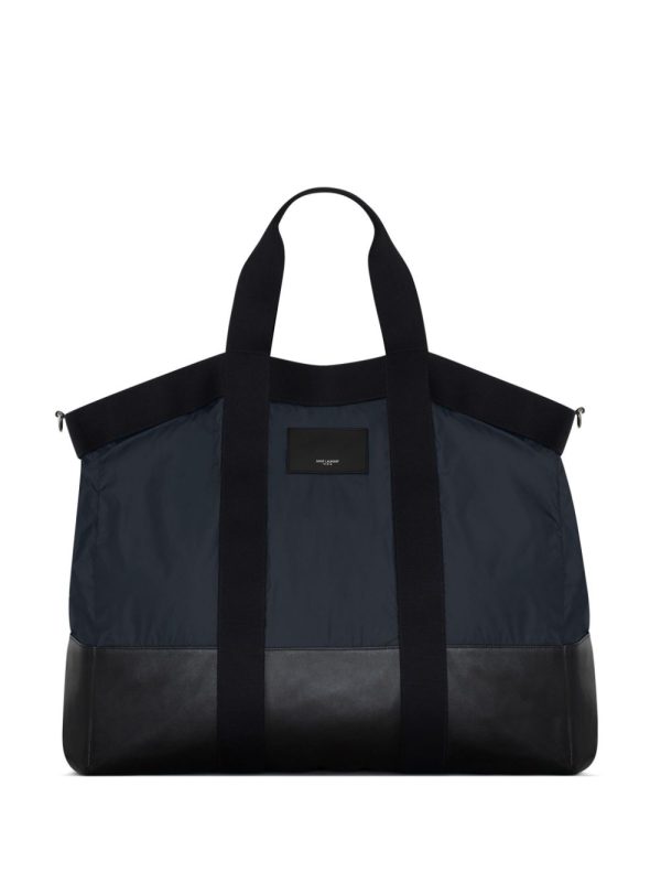 Saint Laurent City logo-patch tote bag