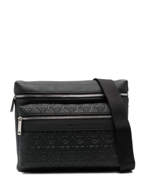 Ferragamo Gancini-pattern leather crossbody bag