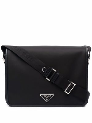Prada Re-Nylon logo-plaque messenger bag