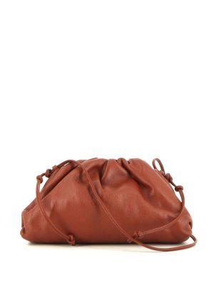 Bottega Veneta   mini leather ruched pouch