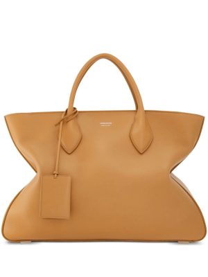 Ferragamo logo-print leather tote bag